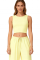 Sleeveless Round Neck Yoga Crop Top